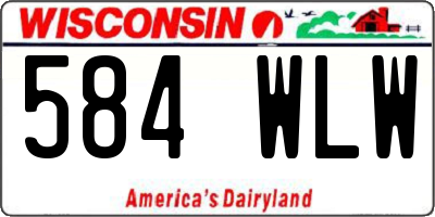 WI license plate 584WLW