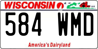 WI license plate 584WMD