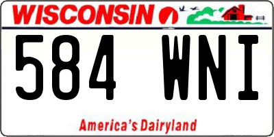 WI license plate 584WNI