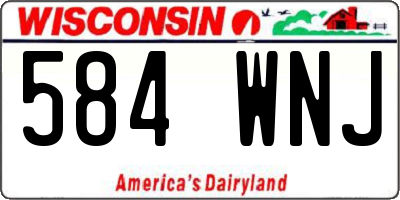 WI license plate 584WNJ