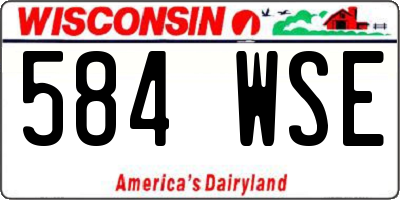 WI license plate 584WSE