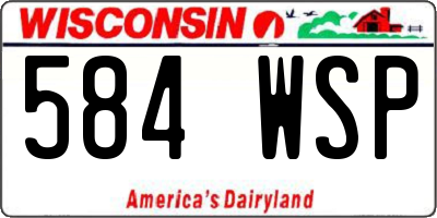 WI license plate 584WSP