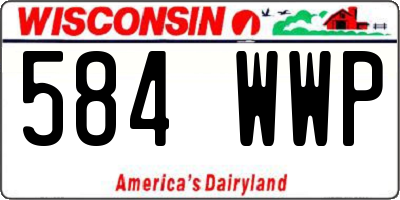 WI license plate 584WWP