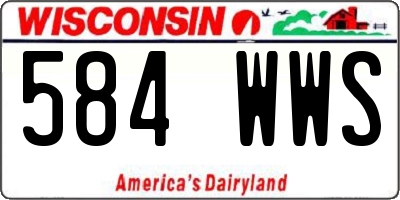 WI license plate 584WWS