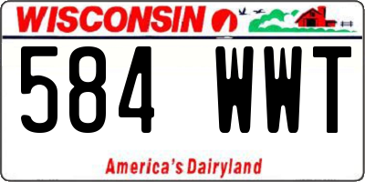 WI license plate 584WWT