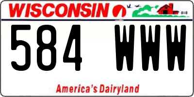 WI license plate 584WWW