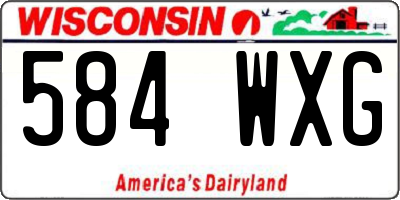 WI license plate 584WXG