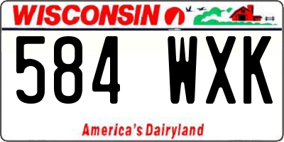 WI license plate 584WXK