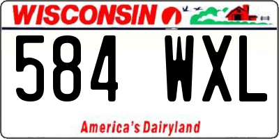 WI license plate 584WXL