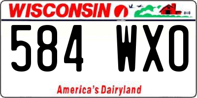 WI license plate 584WXO