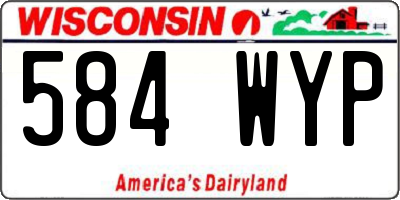 WI license plate 584WYP