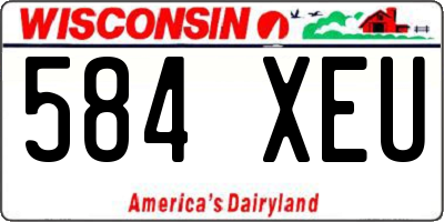 WI license plate 584XEU