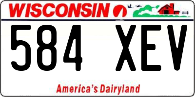 WI license plate 584XEV