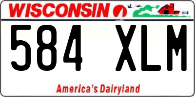 WI license plate 584XLM