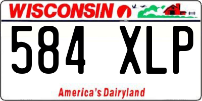 WI license plate 584XLP