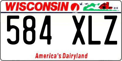WI license plate 584XLZ