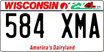 WI license plate 584XMA