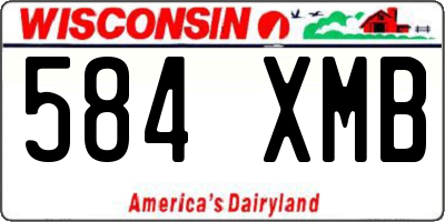 WI license plate 584XMB