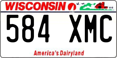 WI license plate 584XMC