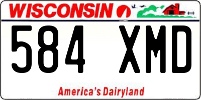 WI license plate 584XMD