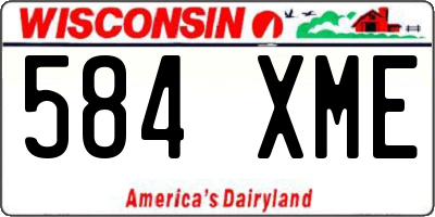 WI license plate 584XME