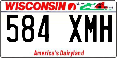 WI license plate 584XMH