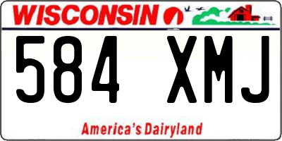 WI license plate 584XMJ