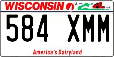 WI license plate 584XMM