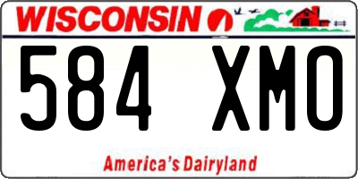 WI license plate 584XMO