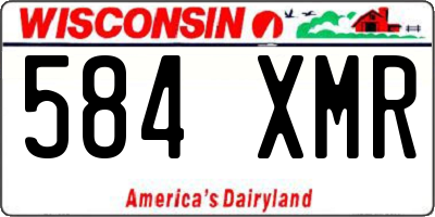 WI license plate 584XMR