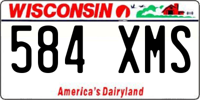 WI license plate 584XMS