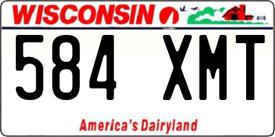 WI license plate 584XMT