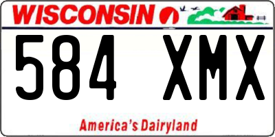 WI license plate 584XMX