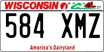 WI license plate 584XMZ