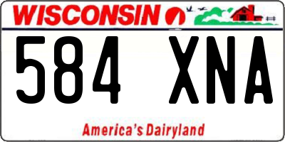 WI license plate 584XNA