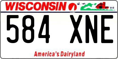 WI license plate 584XNE