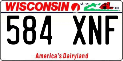 WI license plate 584XNF