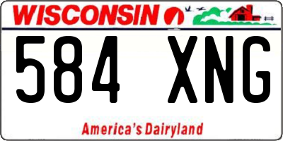 WI license plate 584XNG