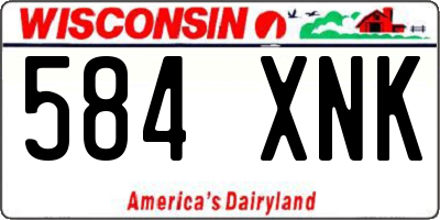 WI license plate 584XNK