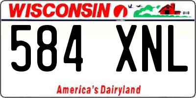 WI license plate 584XNL