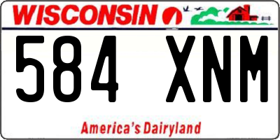 WI license plate 584XNM
