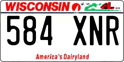 WI license plate 584XNR