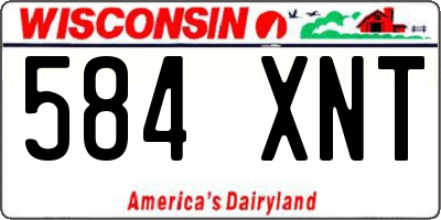 WI license plate 584XNT