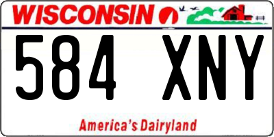 WI license plate 584XNY