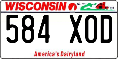 WI license plate 584XOD