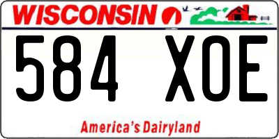 WI license plate 584XOE