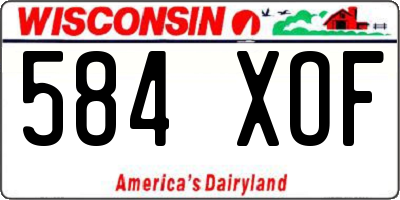 WI license plate 584XOF