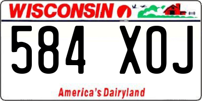 WI license plate 584XOJ