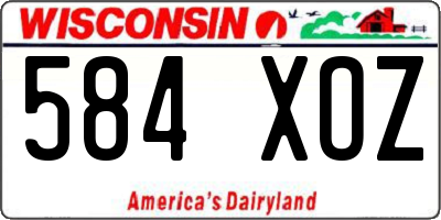 WI license plate 584XOZ