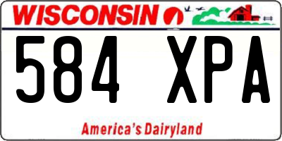 WI license plate 584XPA
